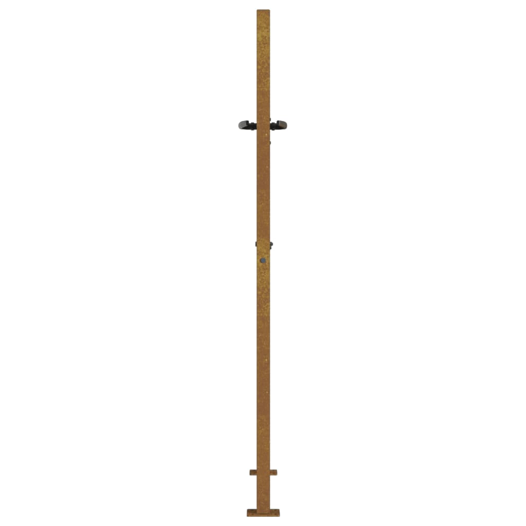 Hageport 100x125 cm cortenstål bambusdesign