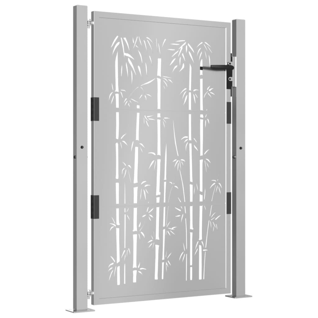 Hageport 100x150 cm cortenstål bambusdesign