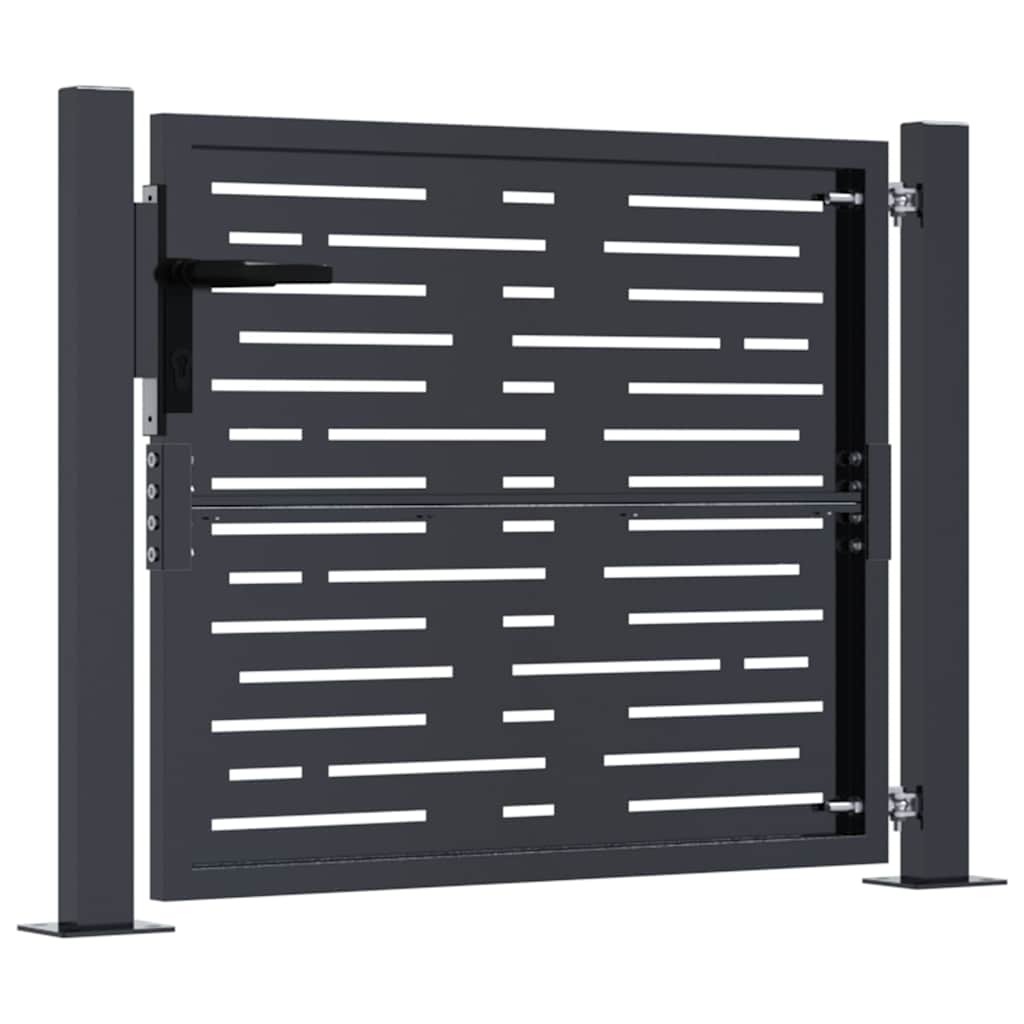 Hageport antrasitt 100x100 cm stål firkantet design