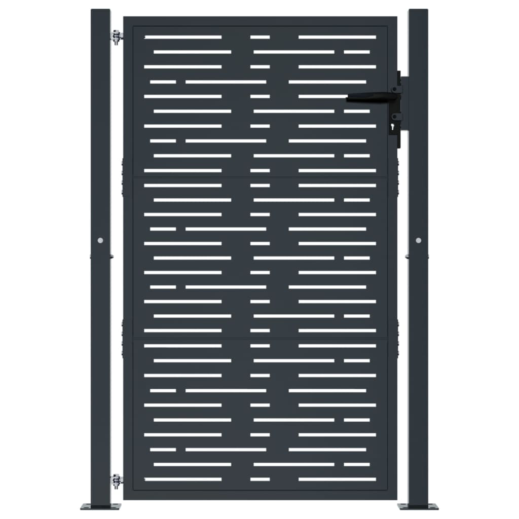 Hageport antrasitt 100x125 cm stål firkantet design