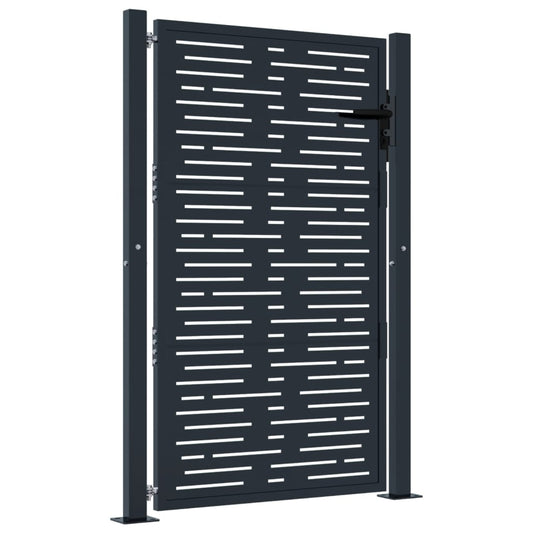 Hageport antrasitt 100x150 cm stål firkantet design