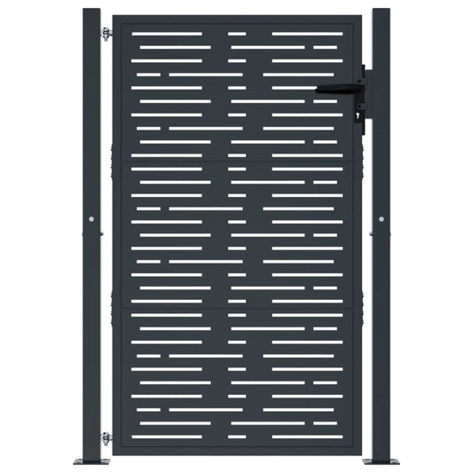 Hageport antrasitt 100x150 cm stål firkantet design