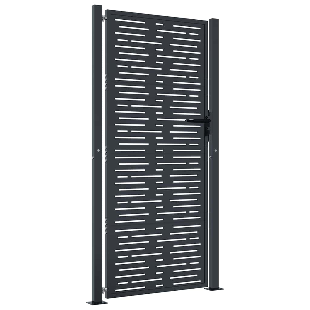 Hageport antrasitt 100x175 cm stål firkantet design