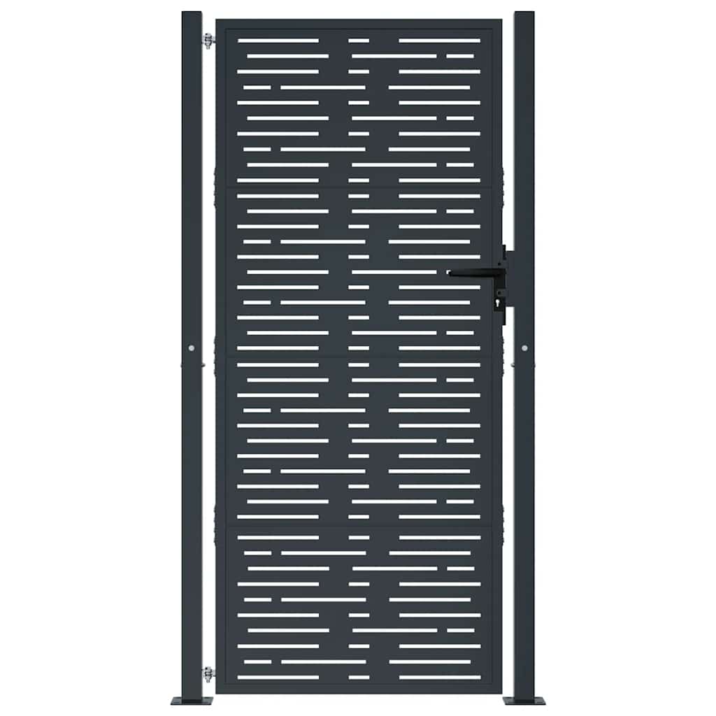Hageport antrasitt 100x175 cm stål firkantet design
