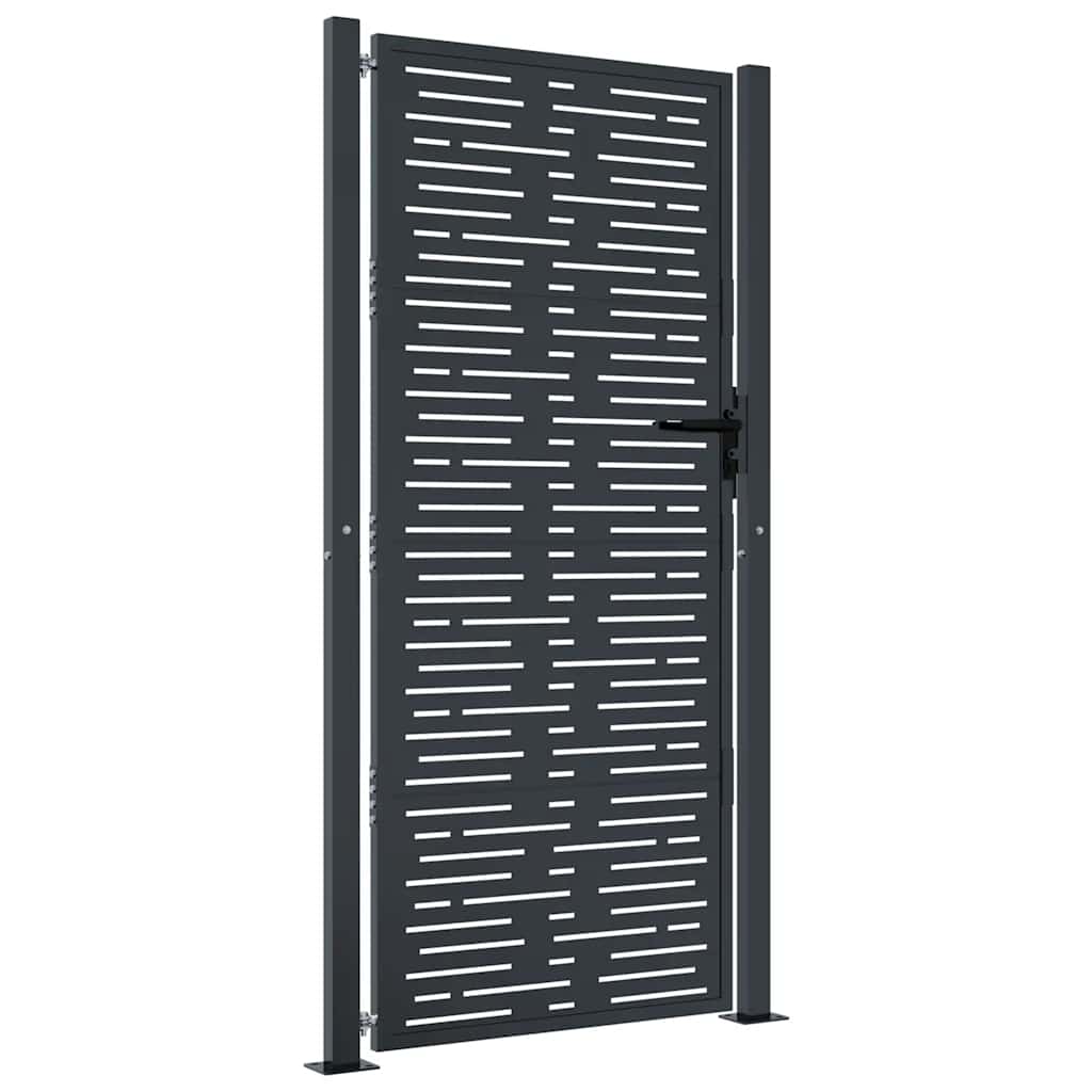 Hageport antrasitt 100x200 cm stål firkantet design
