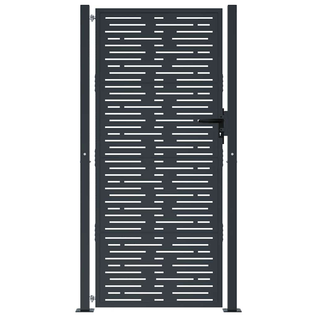 Hageport antrasitt 100x200 cm stål firkantet design