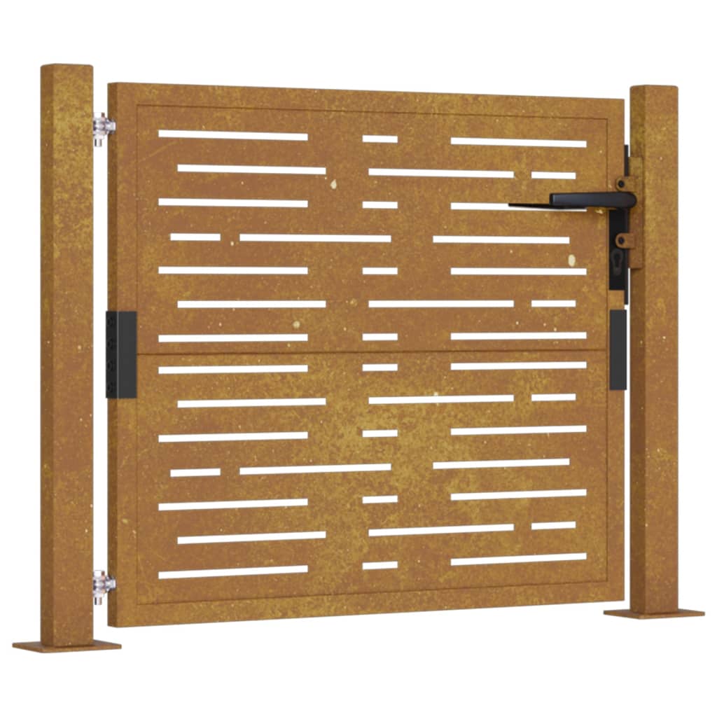 Hageport 100x75 cm cortenstål firkantet design