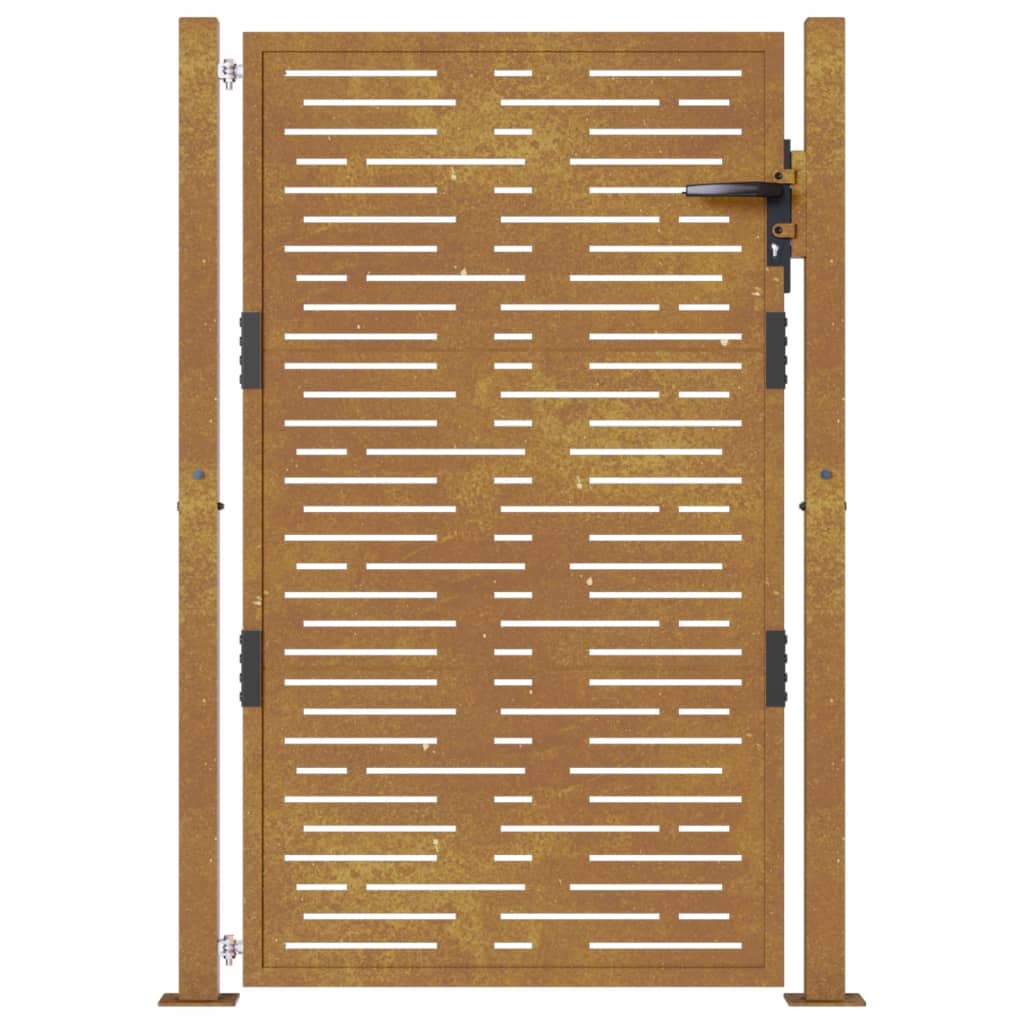 Hageport 100x150 cm cortenstål firkantet design