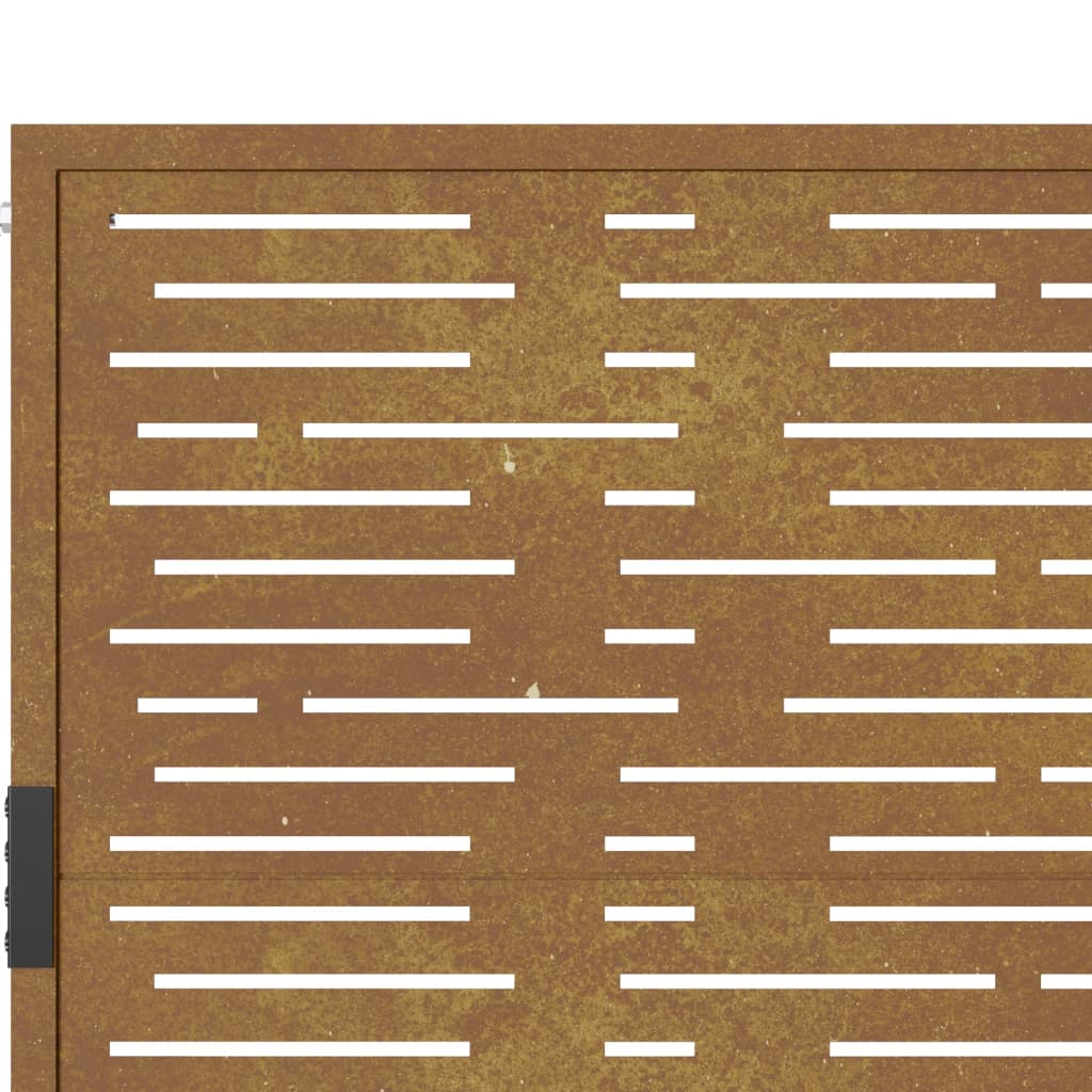 Hageport 100x150 cm cortenstål firkantet design