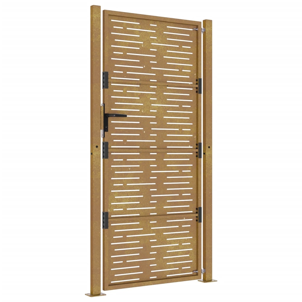 Hageport 100x175 cm cortenstål firkantet design