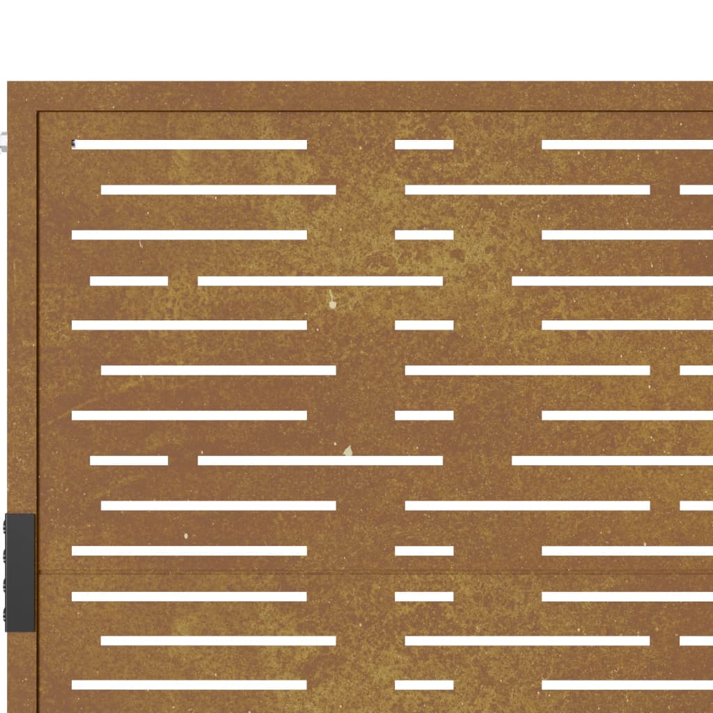 Hageport 100x175 cm cortenstål firkantet design