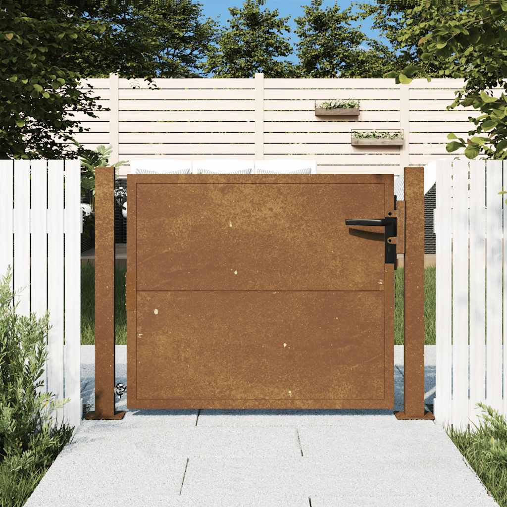 Hageport 100x75 cm cortenstål