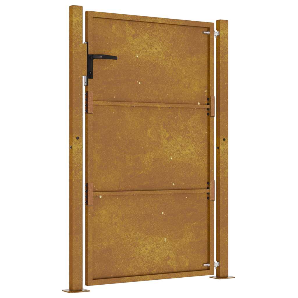 Hageport 100x125 cm cortenstål