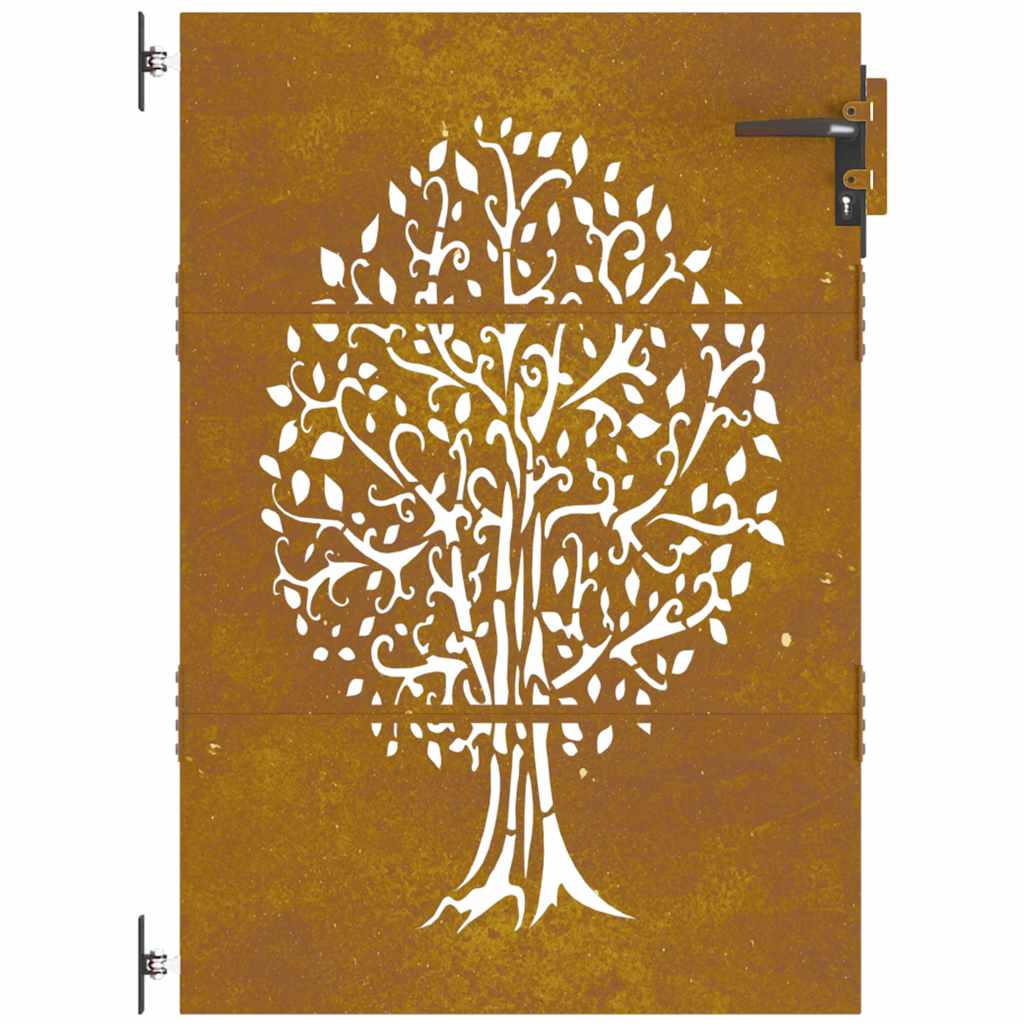 Hageport 85x150 cm cortenstål tredesign