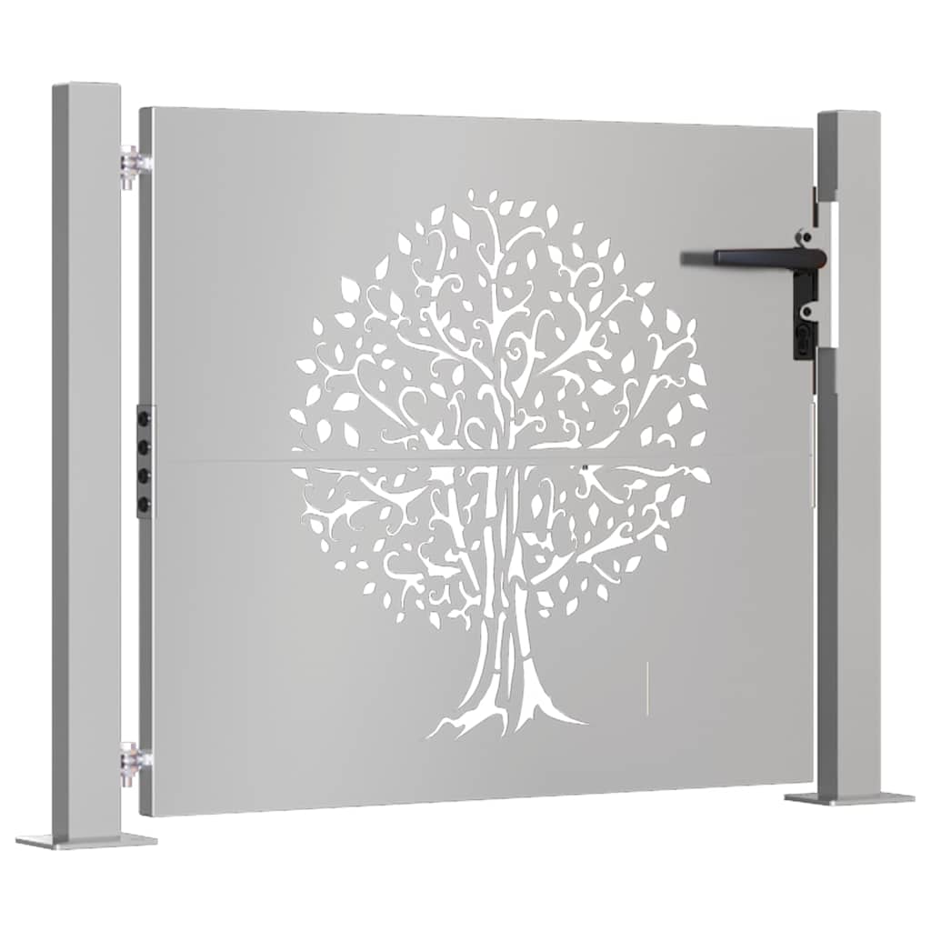 Hageport 100x75 cm cortenstål tredesign