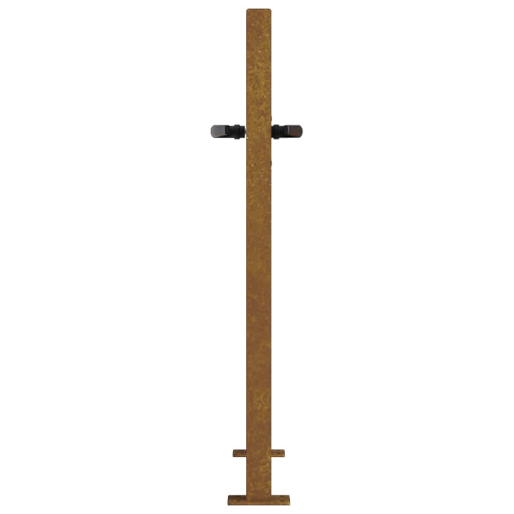 Hageport 100x75 cm cortenstål tredesign