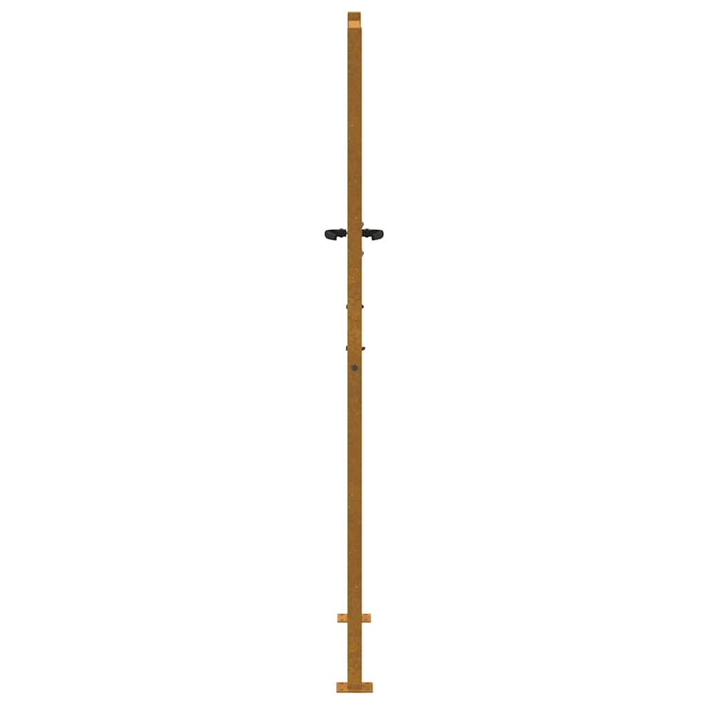 Hageport 100x200 cm cortenstål tredesign
