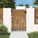 Hageport 85x125 cm cortenstål gressdesign