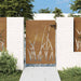 Hageport 85x150 cm cortenstål gressdesign