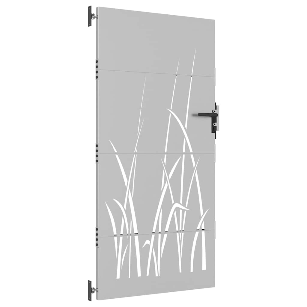 Hageport 85x200 cm cortenstål gressdesign