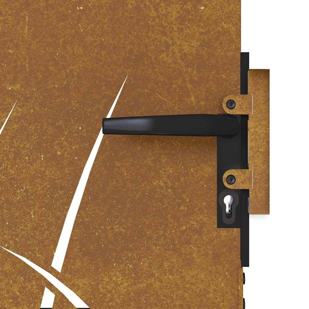 Hageport 100x100 cm cortenstål gressdesign