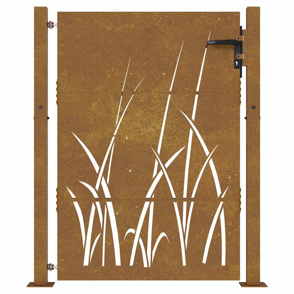 Hageport 100x150 cm cortenstål gressdesign
