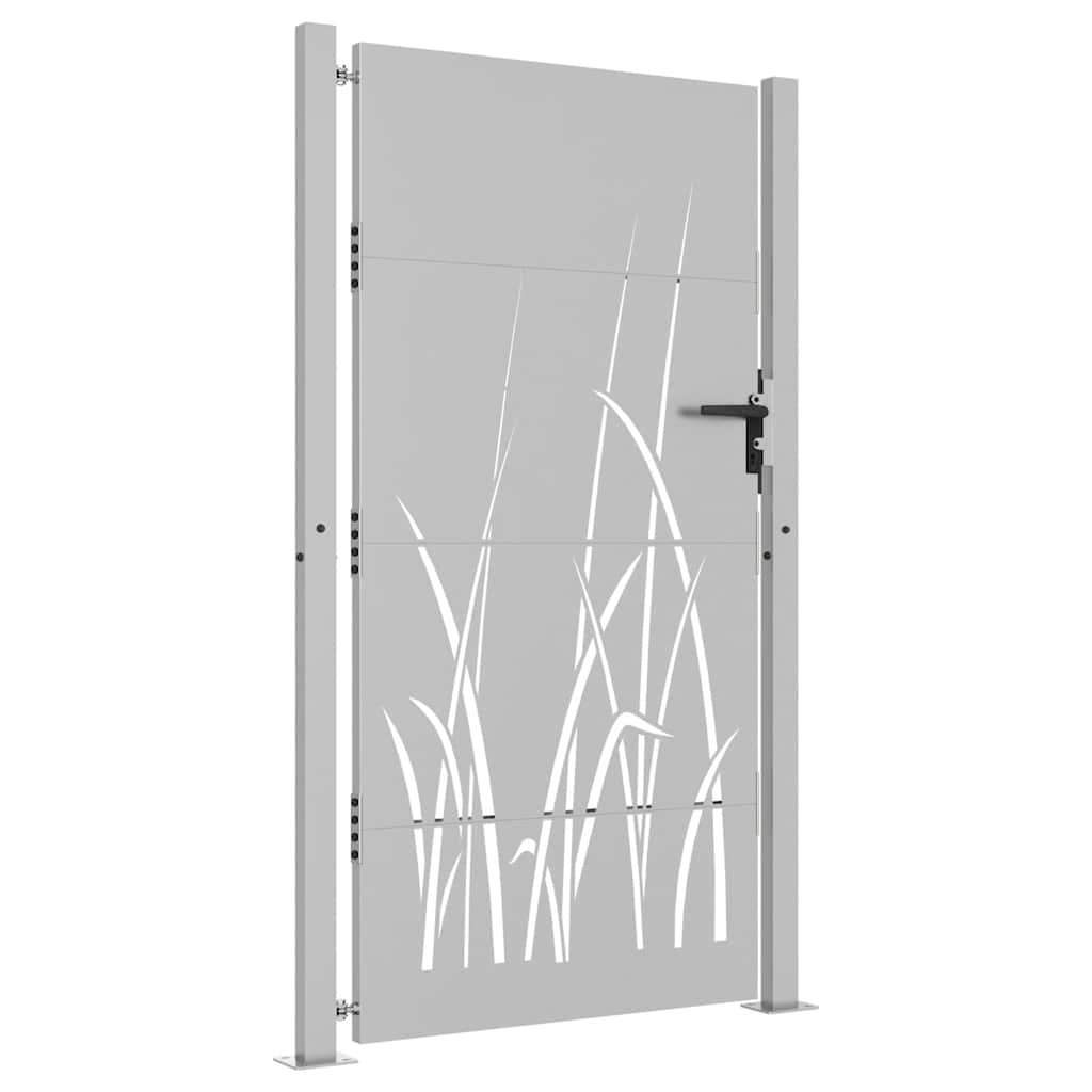 Hageport 100x175 cm cortenstål gressdesign