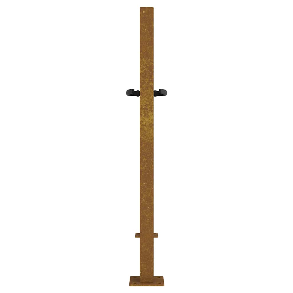 Hageport 100x75 cm cortenstål bambusdesign