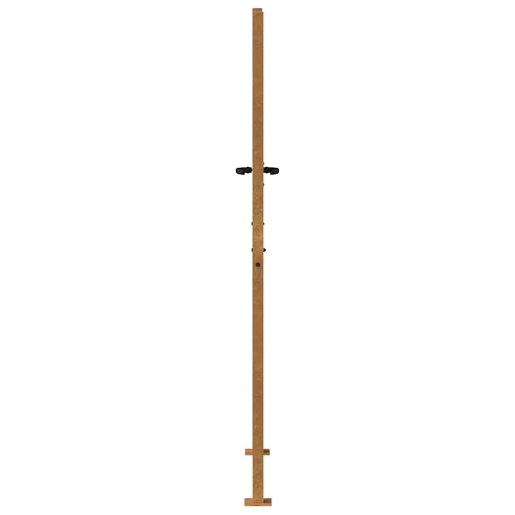 Hageport 100x200 cm cortenstål bambusdesign