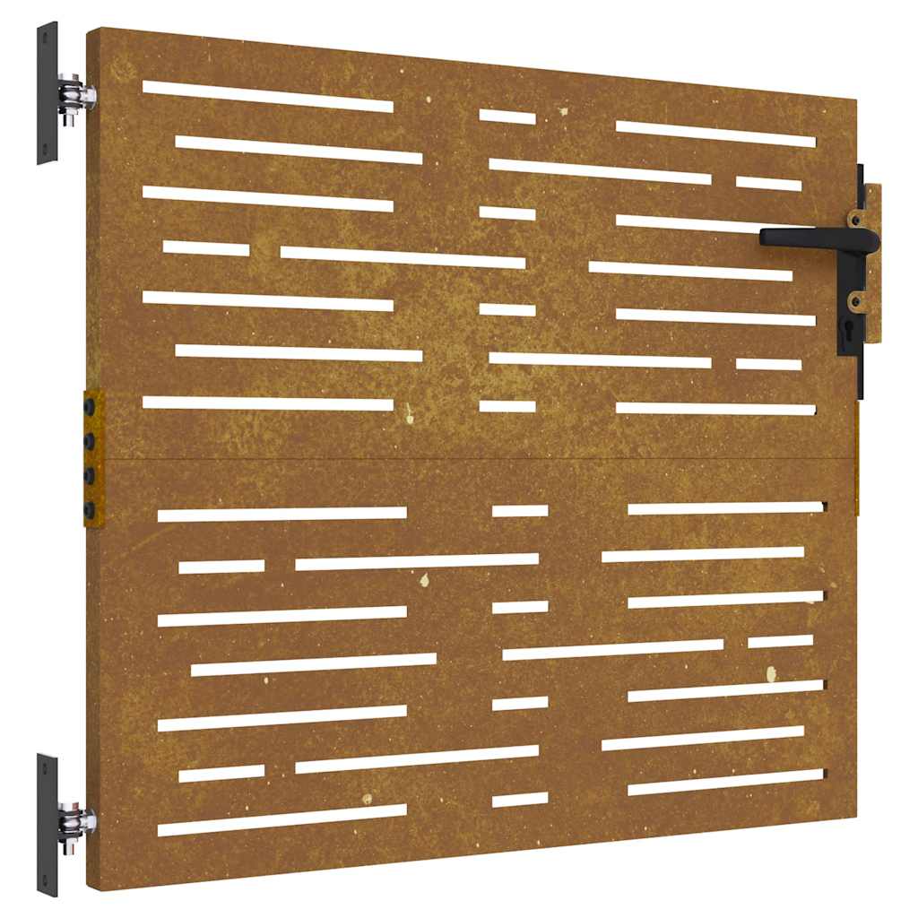 Hageport 85x75 cm cortenstål firkantet design
