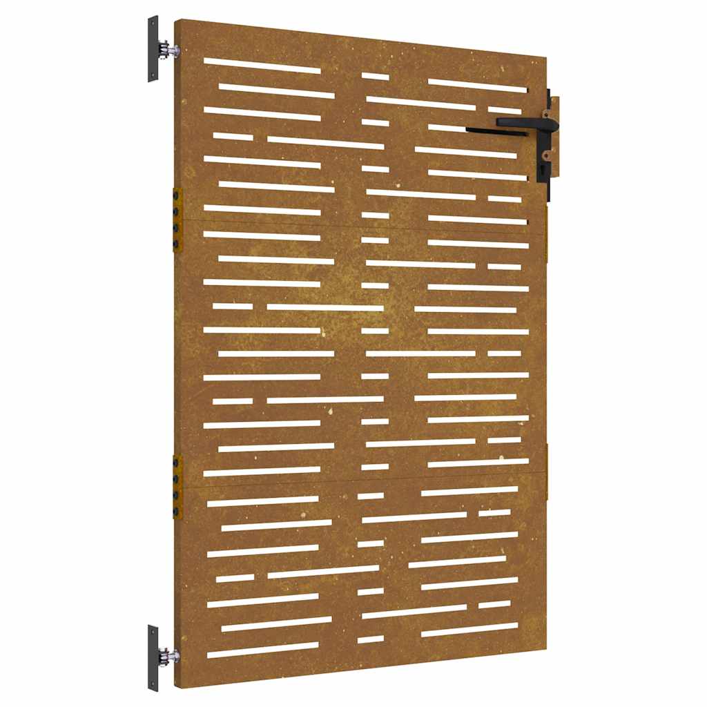 Hageport 85x125 cm cortenstål firkantet design