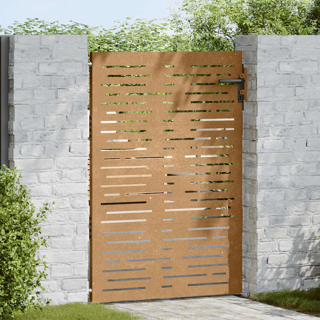 Hageport 85x125 cm cortenstål firkantet design