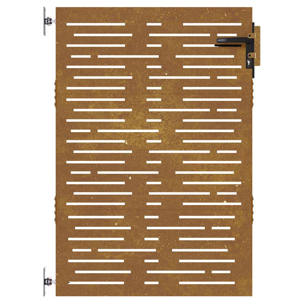 Hageport 85x125 cm cortenstål firkantet design