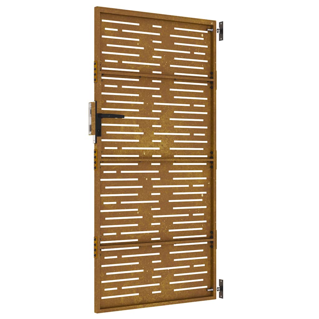 Hageport 85x200 cm cortenstål firkantet design