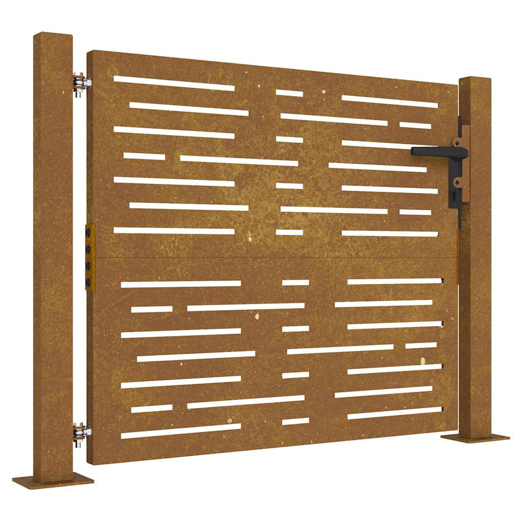 Hageport 100x100 cm cortenstål firkantet design