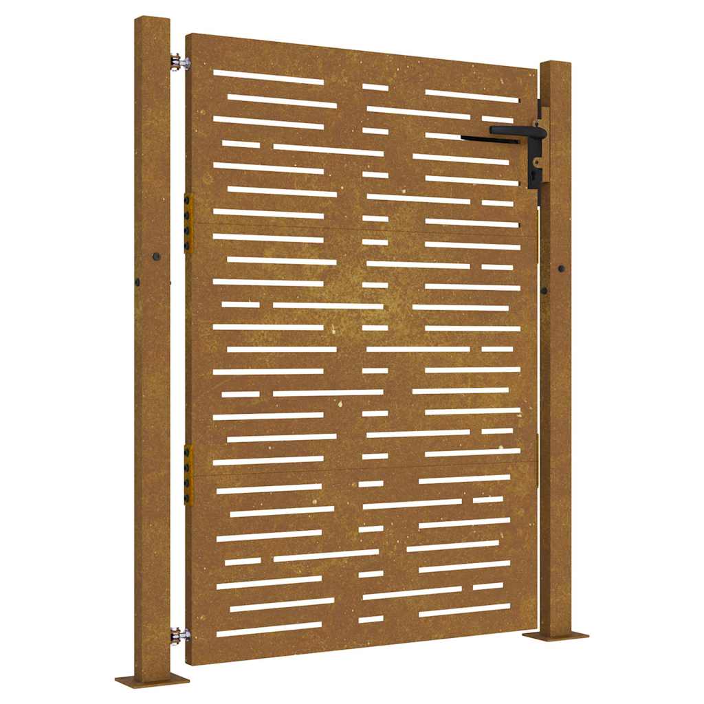 Hageport 100x150 cm cortenstål firkantet design