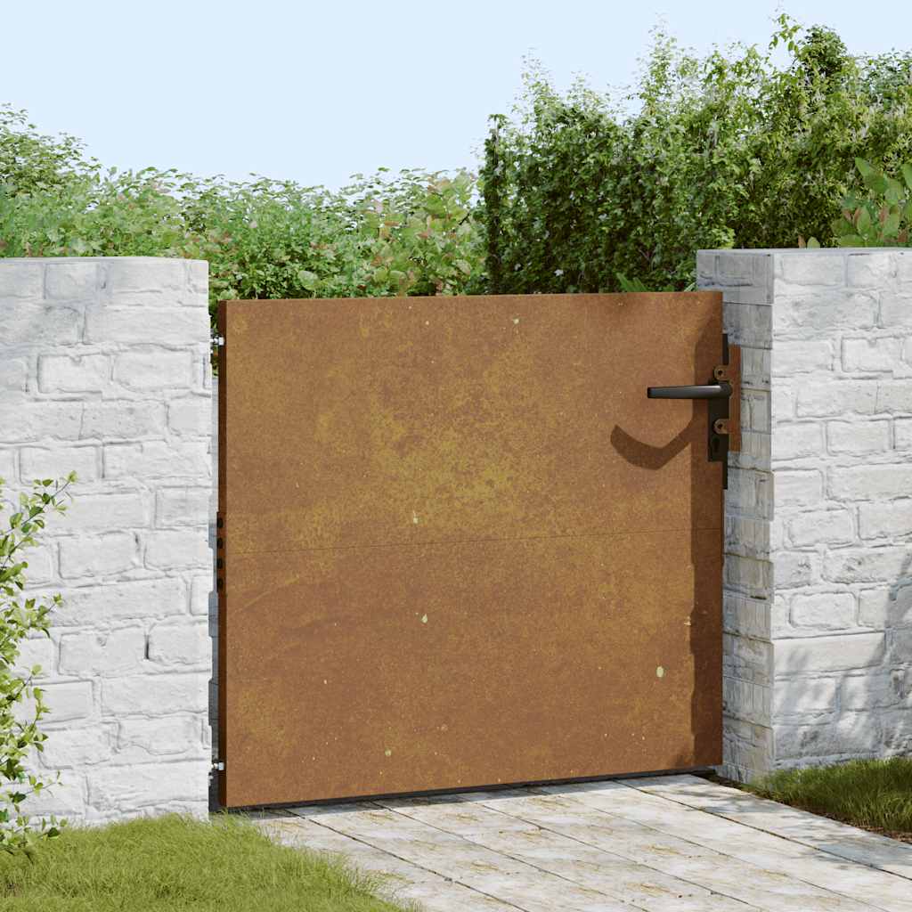 Hageport 85x125 cm cortenstål firkantet design