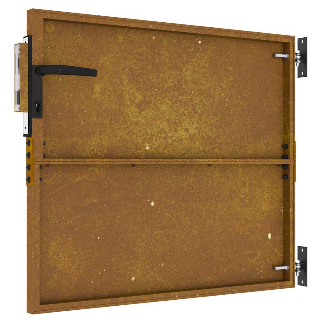 Hageport 85x125 cm cortenstål firkantet design