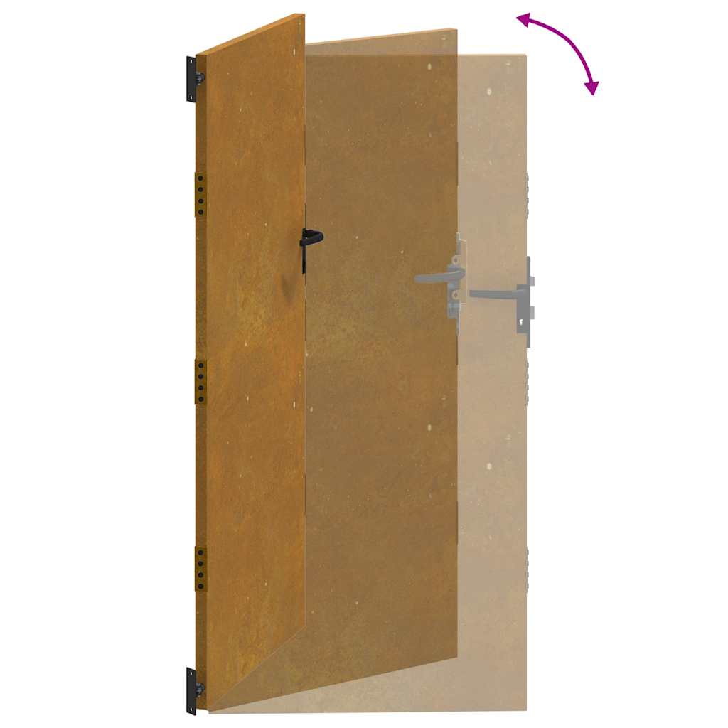 Hageport 85x175 cm cortenstål