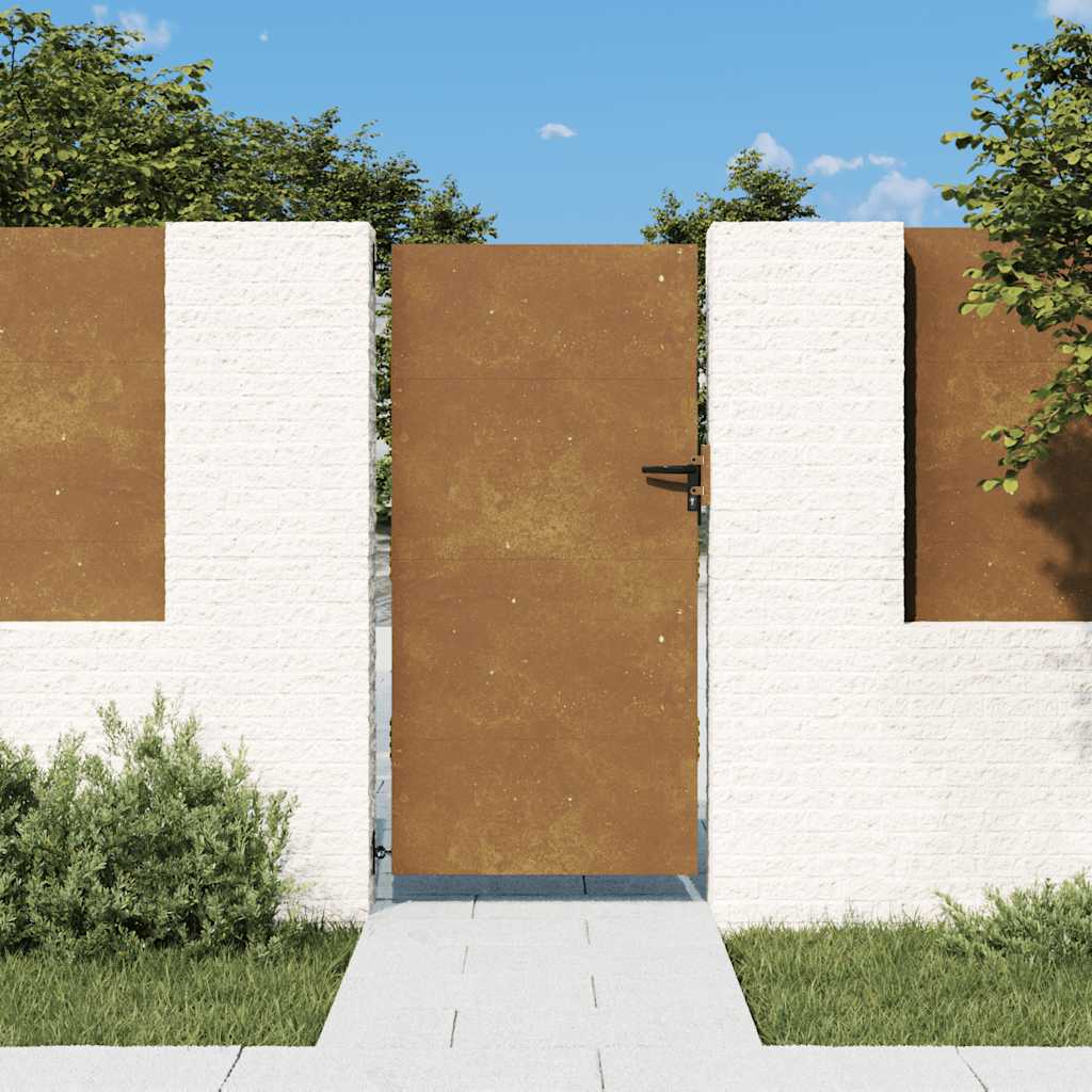 Hageport 85x200 cm cortenstål