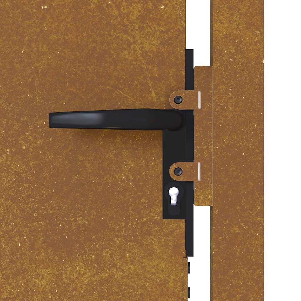 Hageport 100x200 cm cortenstål