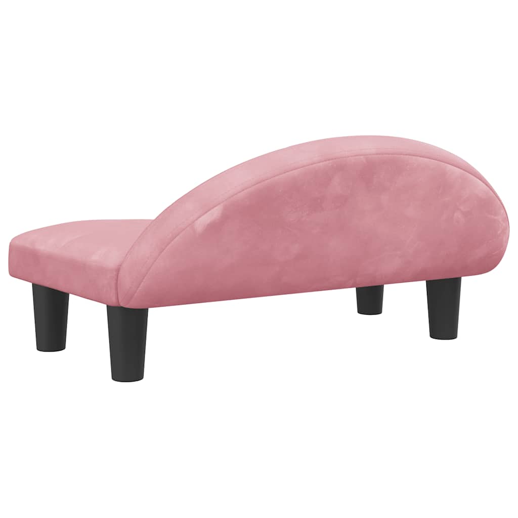 Hundeseng rosa 70x52x30 cm fløyel