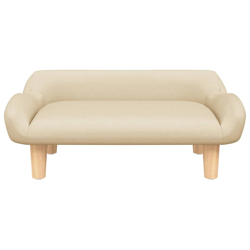 Hundeseng Kremfarget 70x40x24 cm Stoff