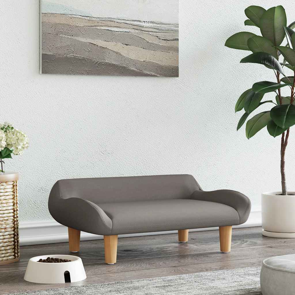 Hundeseng Taupe 70x40x24 cm Stoff