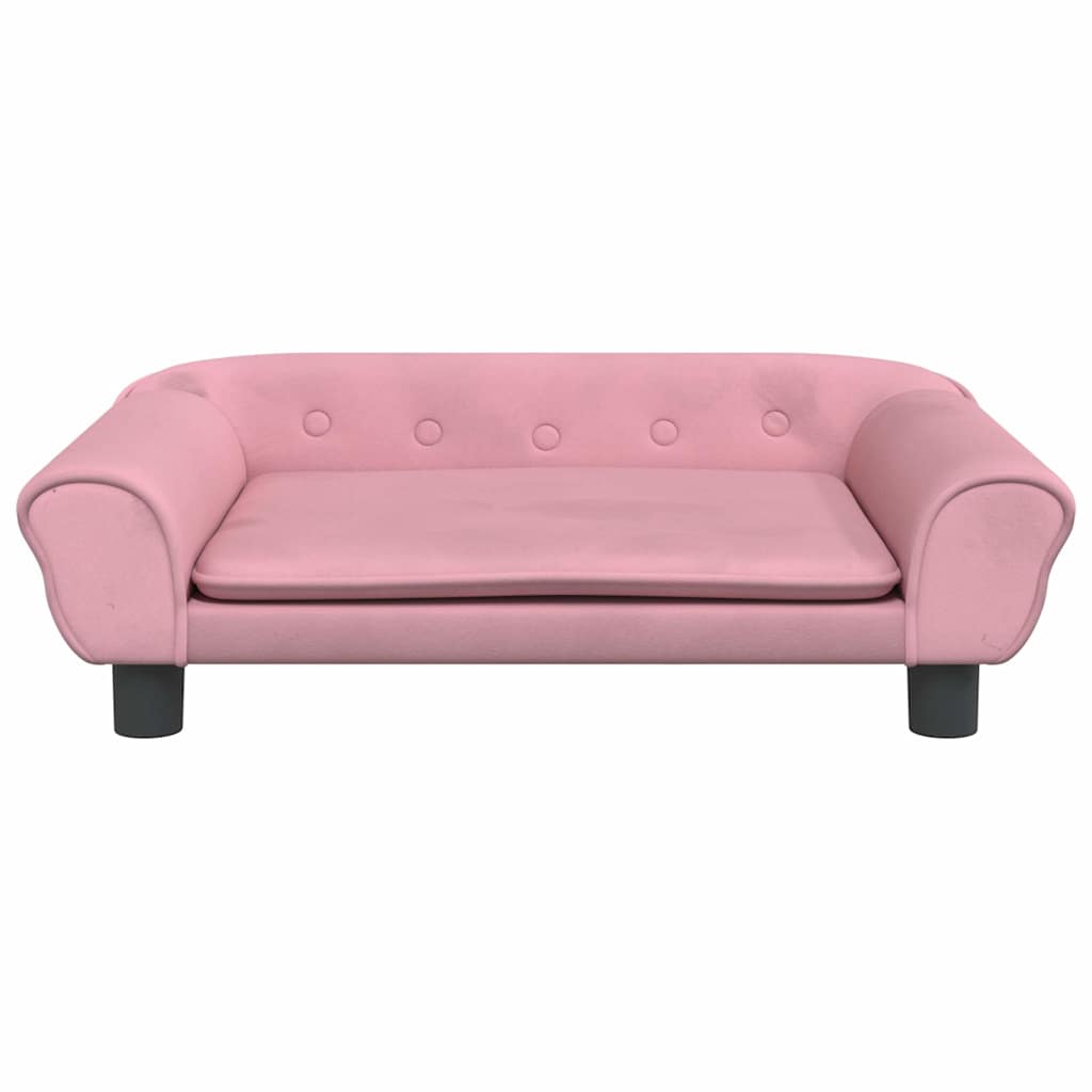 Hundeseng rosa 70x48x22 cm fløyel