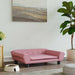 Hundeseng rosa 70x48x22 cm fløyel