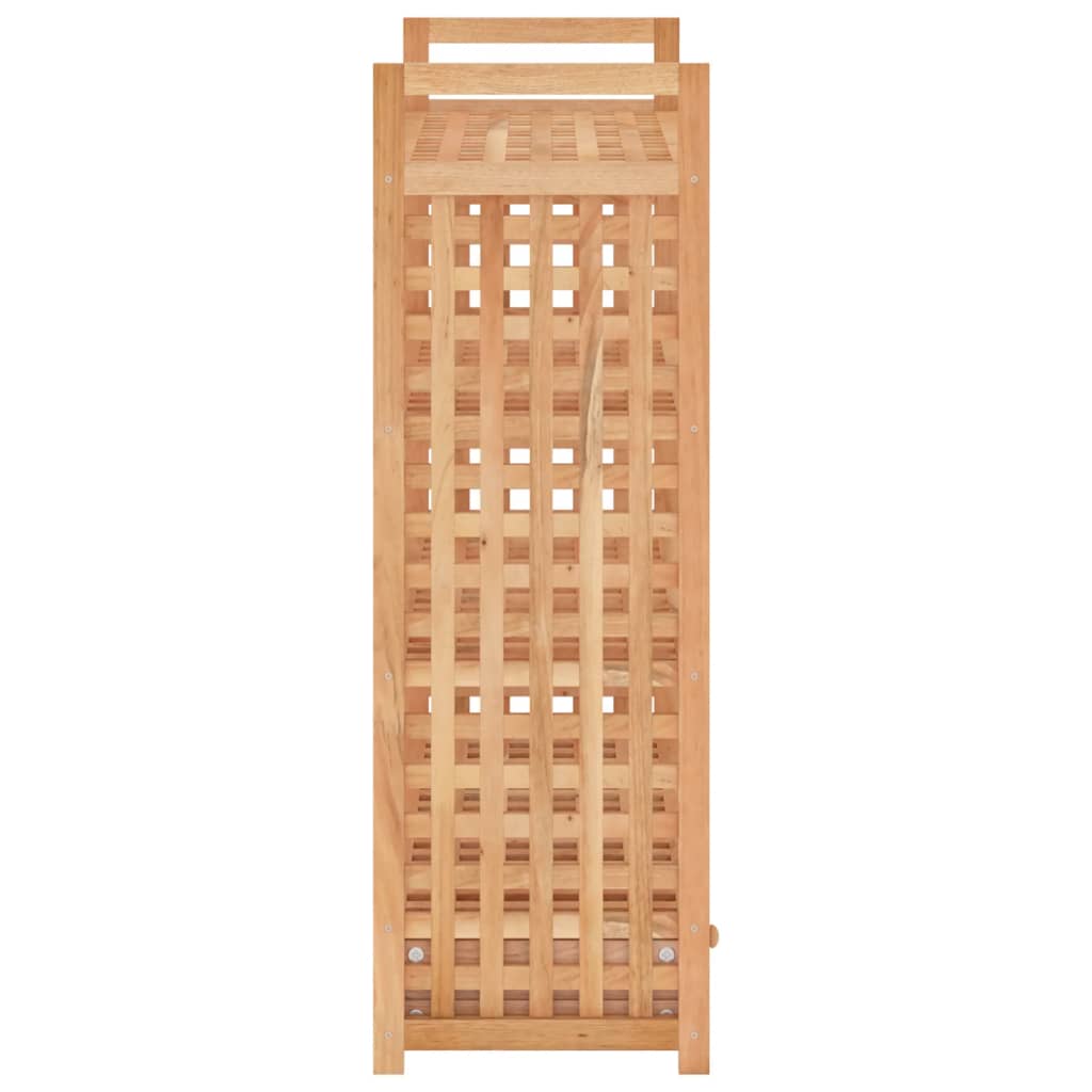 Skohylle med skuff 70x27x81 cm heltre valnøtt