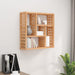 Vegghylle 49x15x49 cm heltre valnøtt