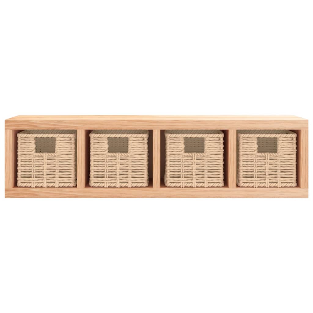 Vegghylle med kurver 62x18x16 cm heltre valnøtt vidaXL