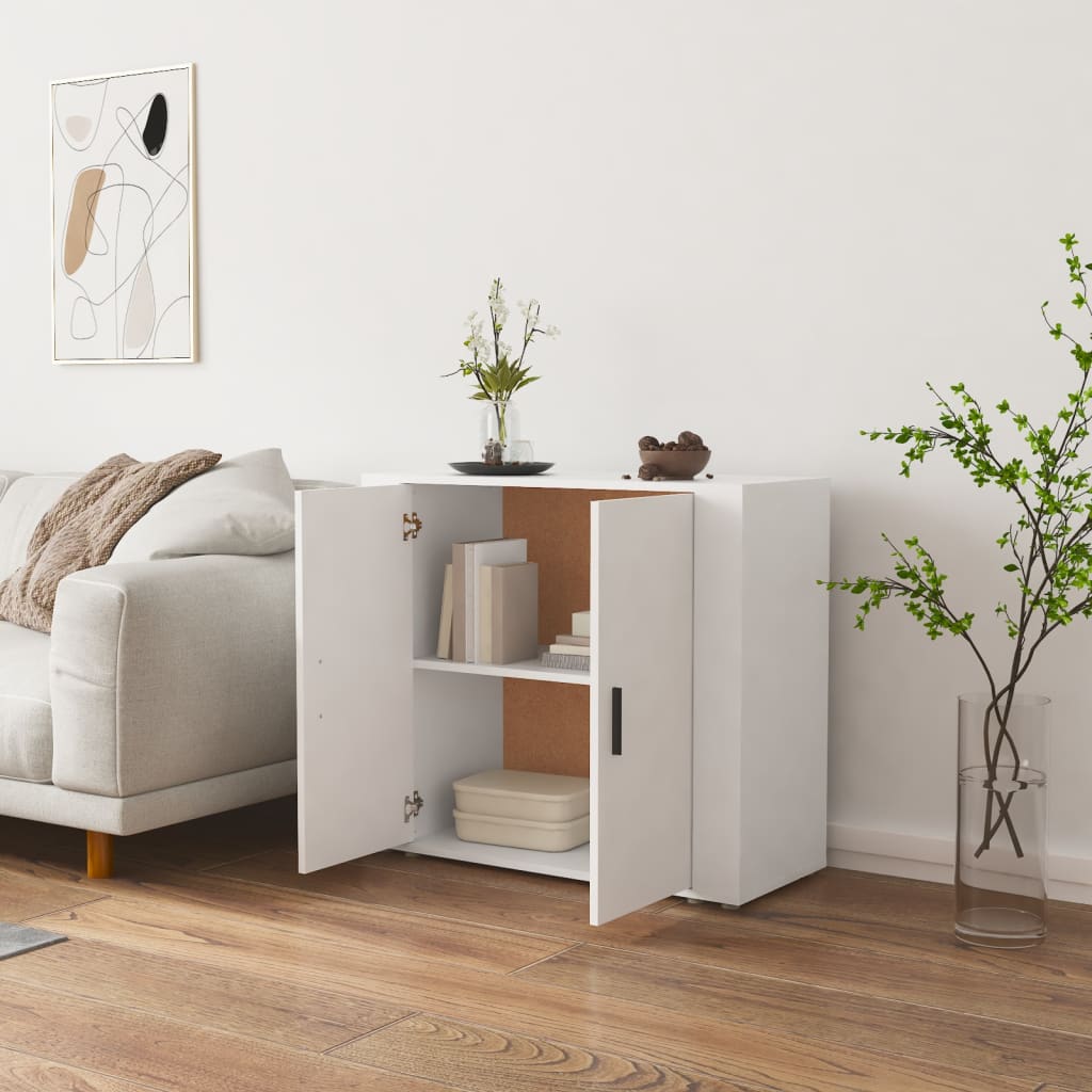 Skjenk hvit 80x33x70 cm konstruert tre vidaXL
